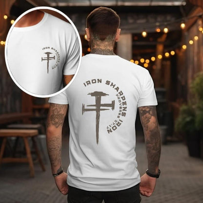 Iron Sharpens Iron Christian Gym Shirt Gym Pump Christian Clothes Proverbs Bible Verse Shirt Christian Streetwear Jesus Christian Man Shirt