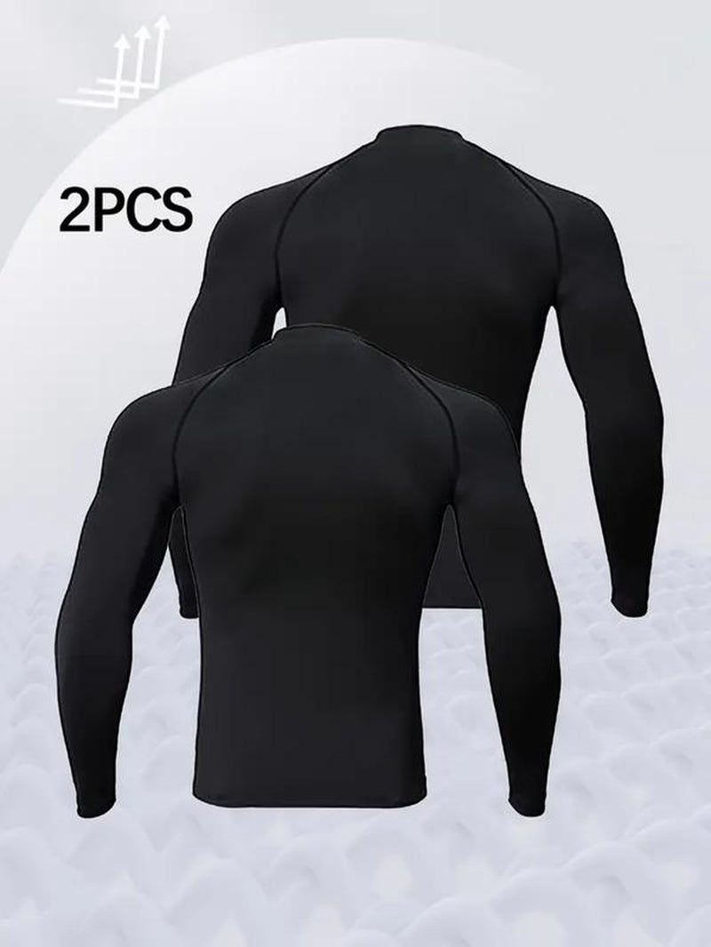 1PC Men'S Muscle Fit Gym Shirt – GYM Print, High Neck, Breathable & Stretch Fabric, Designed for Outdoor Workouts, Running, Hiking & Training