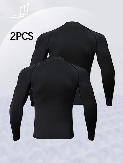 1PC Men'S Muscle Fit Gym Shirt – GYM Print, High Neck, Breathable & Stretch Fabric, Designed for Outdoor Workouts, Running, Hiking & Training