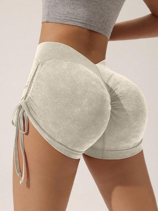 High Waist Women'S Yoga Shorts with Adjustable Drawstring, Shaperwear Shorts Butt Lifting Shaping Gym Shorts for Running Gym Use